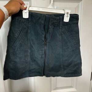 American Eagle Outfitters denim blue corduroy A-Line Skirt